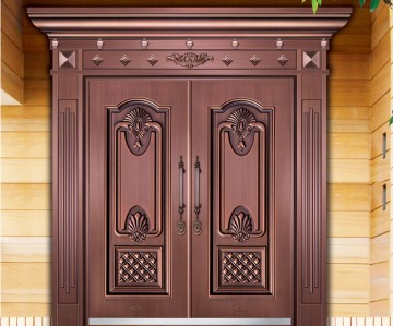 Imitation copper villa door