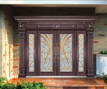 Imitation copper villa door