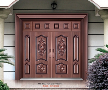 Imitation copper villa door