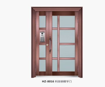 Imitation copper villa door