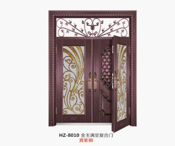 Imitation copper villa door