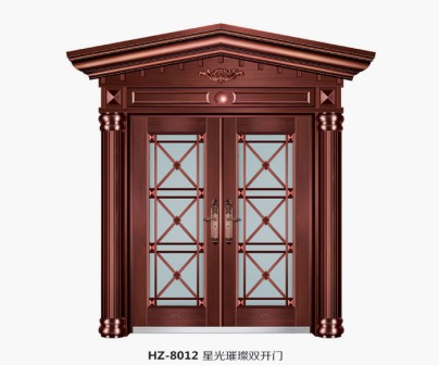 Imitation copper unit door