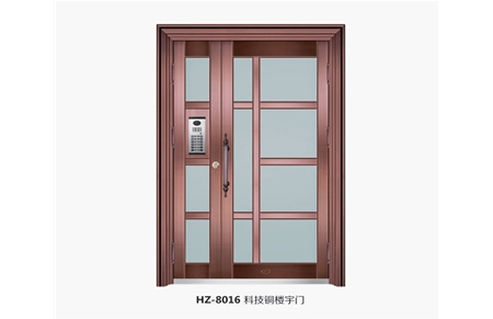 Imitation copper unit door