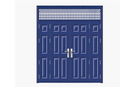 Zinc iron alloy unit door