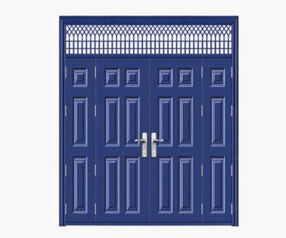 Zinc iron alloy unit door