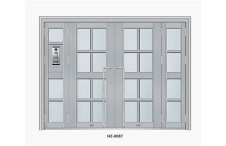 Zinc iron alloy unit door