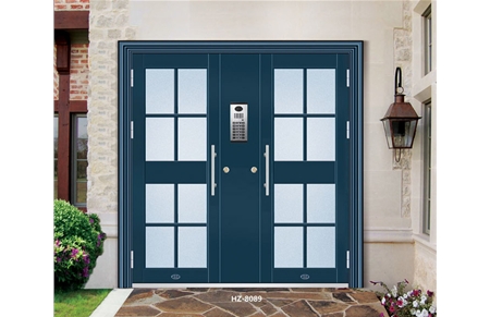 Zinc iron alloy unit door