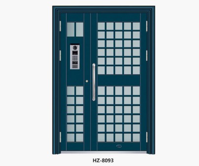 Zinc iron alloy unit door