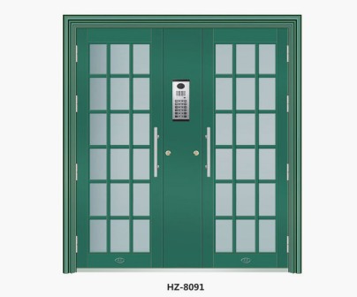 Zinc iron alloy unit door