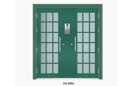 Zinc iron alloy unit door