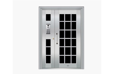 Stainless steel unit door