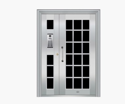 Stainless steel unit door