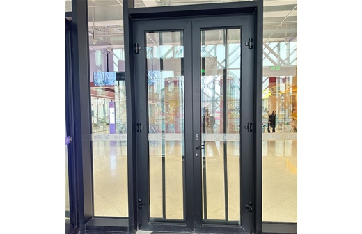 Stainless steel fire-proof glass doors