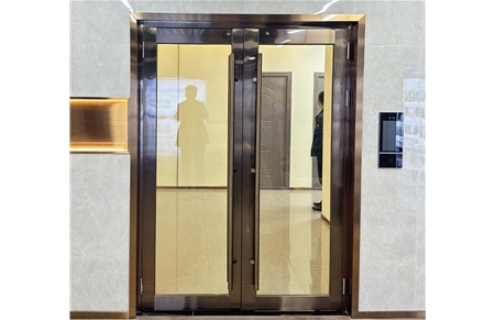 Stainless steel fire-proof glass doors